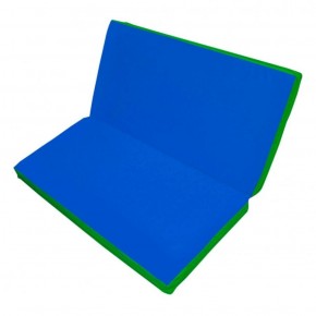 Мат гимнастический 1х1х0,1м складной цв. зеленый-синий в Асбесте - asbest.ok-mebel.com | фото