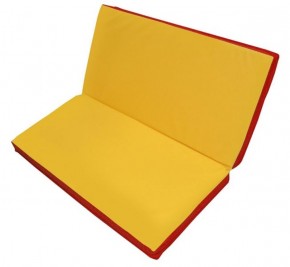 Мат гимнастический 1х1х0,08м складной цв. красный-желтый в Асбесте - asbest.ok-mebel.com | фото