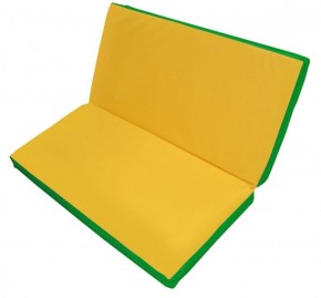 Мат гимнастический 1х1х0,08м складной цв. зеленый-желтый в Асбесте - asbest.ok-mebel.com | фото