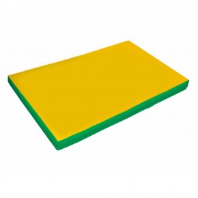 Мат гимнастический 2х1х0,1м цв. зеленый-желтый в Асбесте - asbest.ok-mebel.com | фото