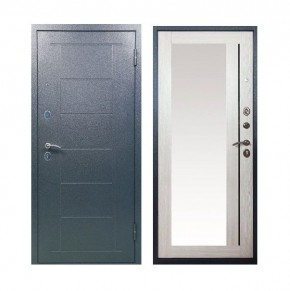 Металлическая дверь ТИТАН (МЕТАЛЛ-ПАНЕЛЬ) 2050*860/ЛЕВАЯ (Зеркало/Букле графит + Штамп/Лиственница) в Асбесте - asbest.ok-mebel.com | фото