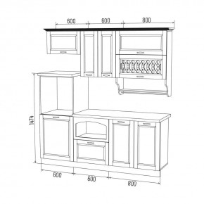 МИЛАНО Кухонный гарнитур 2,0 м Компоновка №3 в Асбесте - asbest.ok-mebel.com | фото 6