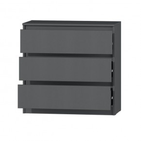 МС "Хилтон" Комод №2 800 (3 ящ.) графит в Асбесте - asbest.ok-mebel.com | фото 3
