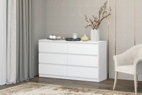 МС "Хилтон" Комод №5 1400 (6 ящ.) белый текстурный в Асбесте - asbest.ok-mebel.com | фото