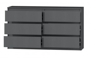 МС "Хилтон" Комод №5 1400 (6 ящ.) графит в Асбесте - asbest.ok-mebel.com | фото 3