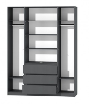 МС "Хилтон" Шкаф №1 1600 (Графит) в Асбесте - asbest.ok-mebel.com | фото 3
