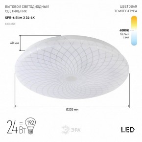Накладной светильник Эра Slim SPB-6 Slim 3 24-4K в Асбесте - asbest.ok-mebel.com | фото 2