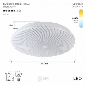Накладной светильник Эра Slim SPB-6 Slim 8 12-4K в Асбесте - asbest.ok-mebel.com | фото 2