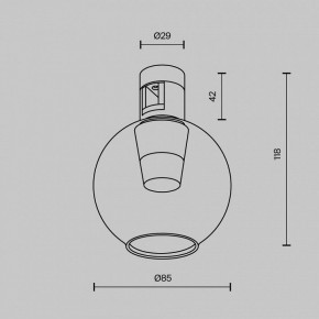 Накладной светильник Maytoni Bubble TR148-1-3W4K-B в Асбесте - asbest.ok-mebel.com | фото 6