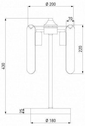Настольная лампа декоративная Eurosvet Claire 01170/3 золото в Асбесте - asbest.ok-mebel.com | фото 3