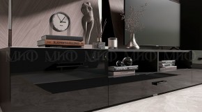 НИКОЛЬ Тумба ТВ (Черный глянец/Черный) в Асбесте - asbest.ok-mebel.com | фото 3