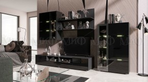 НИКОЛЬ Тумба ТВ (Черный глянец/Черный) в Асбесте - asbest.ok-mebel.com | фото 4