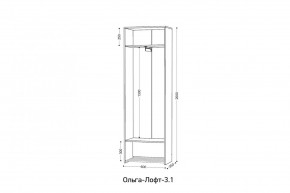 ОЛЬГА-ЛОФТ 3.1 Шкаф 2-х створчатый с зеркалом в Асбесте - asbest.ok-mebel.com | фото 3