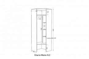 ОЛЬГА-МИЛК 9.2 Шкаф угловой с зеркалом в Асбесте - asbest.ok-mebel.com | фото 2