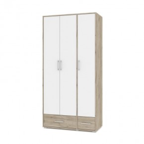 ОЛИВИЯ О32 Шкаф 3-х дверный (дуб серый/белый) в Асбесте - asbest.ok-mebel.com | фото