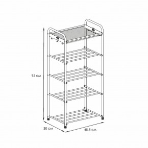 ПДОА15 Ч Подставка для обуви "Альфа 15" Черный в Асбесте - asbest.ok-mebel.com | фото 2