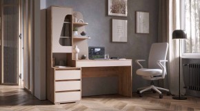 ПИФАГОР Стол компьютерный (дуб вотан/кашемир) в Асбесте - asbest.ok-mebel.com | фото