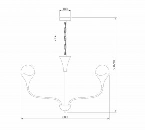 Подвесная люстра Eurosvet Calyx 60169/6 никель в Асбесте - asbest.ok-mebel.com | фото 3