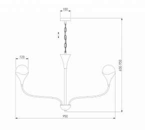 Подвесная люстра Eurosvet Calyx 60169/8 никель в Асбесте - asbest.ok-mebel.com | фото 3