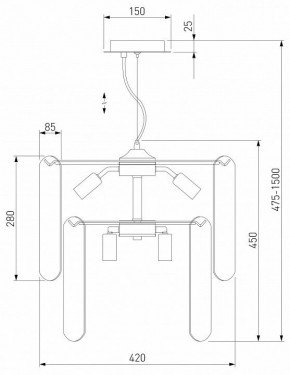 Подвесная люстра Eurosvet Claire 60170/8 золото в Асбесте - asbest.ok-mebel.com | фото 5