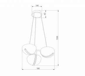 Подвесная люстра Eurosvet Emisfero 50083/3 LED золото в Асбесте - asbest.ok-mebel.com | фото 6