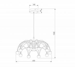 Подвесная люстра Eurosvet Ragno 90034/10 LED черный в Асбесте - asbest.ok-mebel.com | фото 5