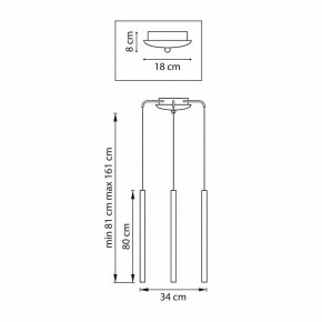 Подвесная люстра Lightstar Tubo L3T747433 в Асбесте - asbest.ok-mebel.com | фото 3