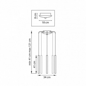 Подвесная люстра Lightstar Tubo L5T747247 в Асбесте - asbest.ok-mebel.com | фото 3