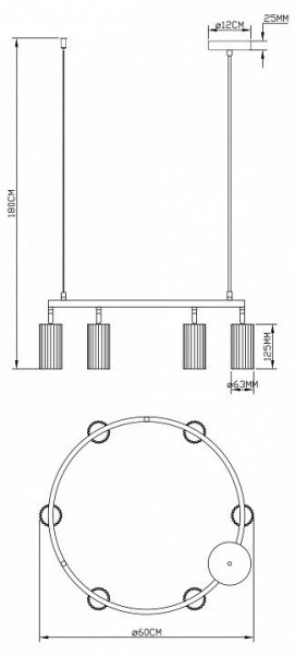 Подвесная люстра Moderli Cora V11601-6P в Асбесте - asbest.ok-mebel.com | фото 7