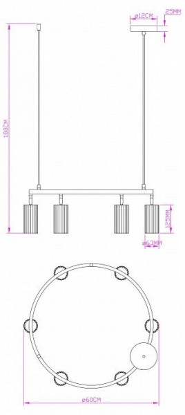 Подвесная люстра Moderli Cora V11603-6P в Асбесте - asbest.ok-mebel.com | фото 6