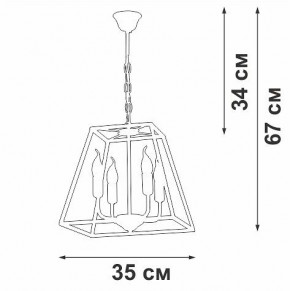 Подвесная люстра Vitaluce V4237 V4237-0/4 в Асбесте - asbest.ok-mebel.com | фото 3