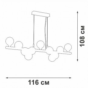 Подвесная люстра Vitaluce V49860 V49860-8/11S в Асбесте - asbest.ok-mebel.com | фото 3