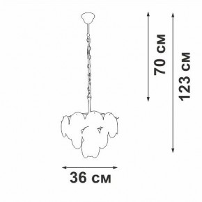 Подвесная люстра Vitaluce V5888 V5888-8/7 в Асбесте - asbest.ok-mebel.com | фото 3