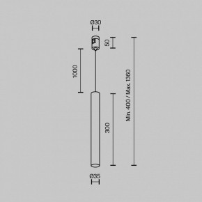 Подвесной светильник Maytoni Focus Led TR155-1-5W3K-B в Асбесте - asbest.ok-mebel.com | фото 5
