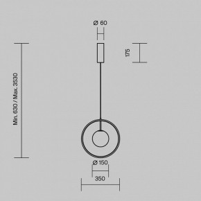 Подвесной светильник Maytoni Paparazzi MOD407PL-L12B3K1 в Асбесте - asbest.ok-mebel.com | фото 2