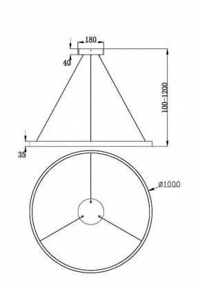 Подвесной светильник Maytoni Rim MOD058PL-L54BK в Асбесте - asbest.ok-mebel.com | фото 4