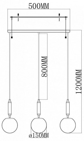 Подвесной светильник Moderli Scrumbel V11566-3P в Асбесте - asbest.ok-mebel.com | фото 2