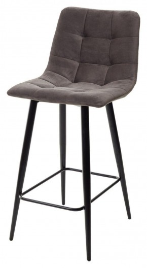 Полубарный стул CHILLI-QB графит #14, велюр / черный каркас (H=66cm) М-City в Асбесте - asbest.ok-mebel.com | фото 1