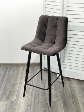 Полубарный стул CHILLI-QB графит #14, велюр / черный каркас (H=66cm) М-City в Асбесте - asbest.ok-mebel.com | фото 2
