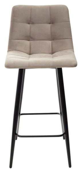 Полубарный стул CHILLI-QB латте #25, велюр / черный каркас (H=66cm) М-City в Асбесте - asbest.ok-mebel.com | фото