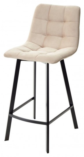 Полубарный стул CHILLI-QB SQUARE бежевый #5, велюр / черный каркас (H=66cm) М-City в Асбесте - asbest.ok-mebel.com | фото