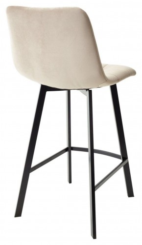 Полубарный стул CHILLI-QB SQUARE бежевый #5, велюр / черный каркас (H=66cm) М-City в Асбесте - asbest.ok-mebel.com | фото 2