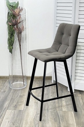 Полубарный стул CHILLI-QB SQUARE графит #14, велюр / черный каркас (H=66cm) М-City в Асбесте - asbest.ok-mebel.com | фото 2