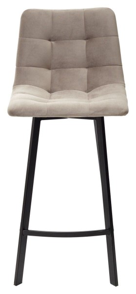 Полубарный стул CHILLI-QB SQUARE латте #25, велюр / черный каркас (H=66cm) М-City в Асбесте - asbest.ok-mebel.com | фото
