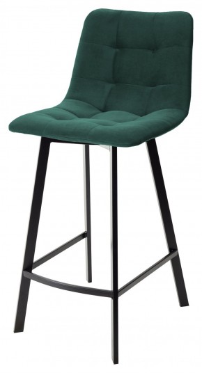 Полубарный стул CHILLI-QB SQUARE зеленый #19, велюр / черный каркас (H=66cm) М-City в Асбесте - asbest.ok-mebel.com | фото 1