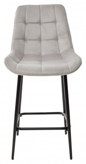 Полубарный стул ХОФМАН, цвет H-09 Светло-серый, велюр / черный каркас H=63cm М-City в Асбесте - asbest.ok-mebel.com | фото 5
