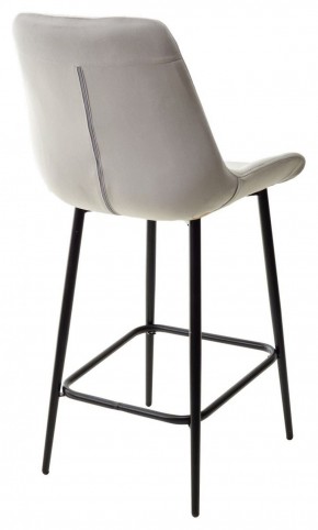 Полубарный стул ХОФМАН, цвет H-09 Светло-серый, велюр / черный каркас H=63cm М-City в Асбесте - asbest.ok-mebel.com | фото 6