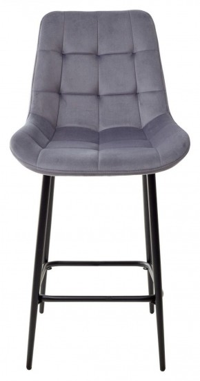 Полубарный стул ХОФМАН, цвет H-14 Серый, велюр / черный каркас H=63cm М-City в Асбесте - asbest.ok-mebel.com | фото 7