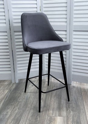 Полубарный стул NEPAL-PB СЕРЫЙ #27, велюр/ черный каркас (H=68cm) М-City в Асбесте - asbest.ok-mebel.com | фото 2