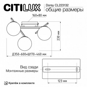 Потолочная люстра Citilux Dorsy CL223132 в Асбесте - asbest.ok-mebel.com | фото 12